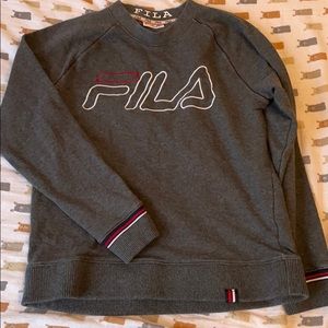 Grey fila pull over